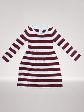 Heirlooms Girls Red & White Striped Sweater Dress Size 6X